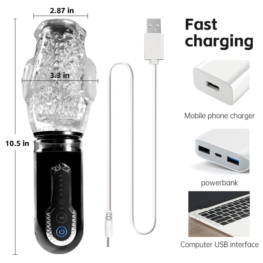 Ultimate Pleasure Electric Male Masturbator with Intense Thrusting Rotating &Vibrating Modes for deep Penis Stimulation. Ideal Couples & Solo Play. Male Masturbator Toy Male Vibrators