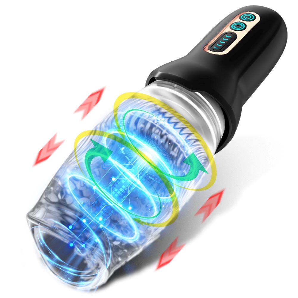 Ultimate Pleasure Electric Male Masturbator with 9 Rotating & Thrusting Modes
