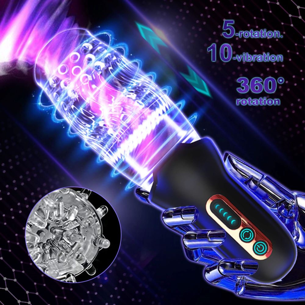 Ultimate Pleasure Electric Male Masturbator with 9 Rotating & Thrusting Modes