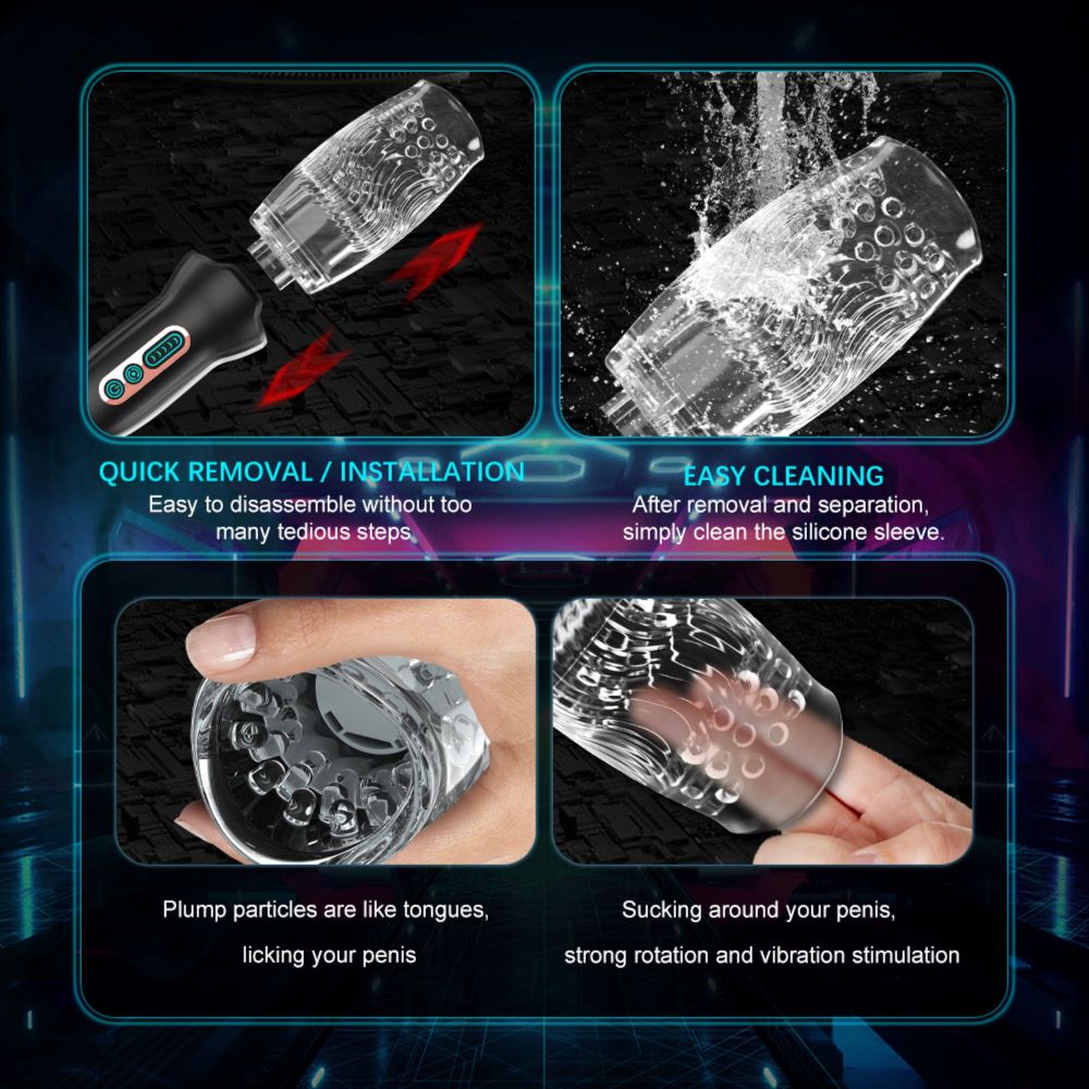 Ultimate Pleasure Electric Male Masturbator with 9 Rotating & Thrusting Modes